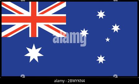 Australien Flagge - eine Illustration der Flagge von Australien. Stock Vektor