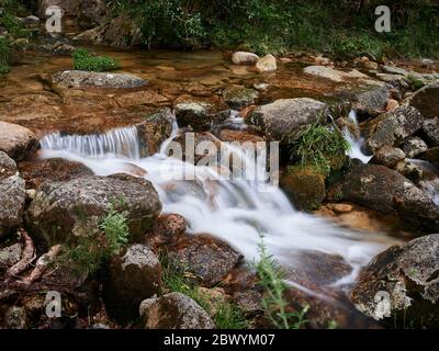 Wasserfall im Wald von Mata de Albergaria, gerês Stockfoto