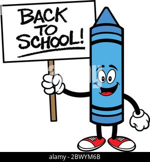 Back to School Crayon – eine Illustration eines Back to School Crayon. Stock Vektor