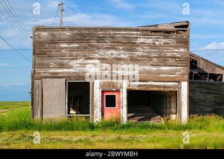 Robsart ist ein nicht eingegliederter Weiler innerhalb der ländlichen Gemeinde Reno Nr. 51 in der Provinz Saskatchewan, Kanada. Robsart hatte eine Bevölkerung von Stockfoto