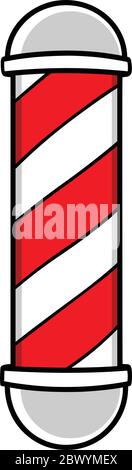 Barbershop Pole - eine Illustration eines Barbershop Pole. Stock Vektor