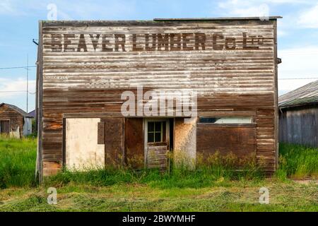 Robsart ist ein nicht eingegliederter Weiler innerhalb der ländlichen Gemeinde Reno Nr. 51 in der Provinz Saskatchewan, Kanada. Robsart hatte eine Bevölkerung von Stockfoto