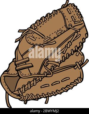 Baseball-Spieler Handschuh - EINE Cartoon-Illustration eines Baseball-Spieler Handschuh. Stock Vektor