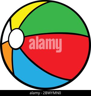 Beach Ball - eine Illustration eines Beach Ball. Stock Vektor