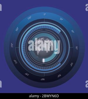 Network World, Blockchain, Internet der Dinge, virtuelle Welt Stock Vektor