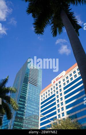 Finanzviertel an der Brickell Avenue, Miami, Florida, USA Stockfoto
