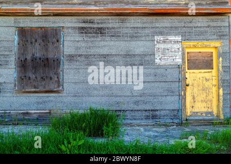 Robsart ist ein nicht eingegliederter Weiler innerhalb der ländlichen Gemeinde Reno Nr. 51 in der Provinz Saskatchewan, Kanada. Robsart hatte eine Bevölkerung von Stockfoto