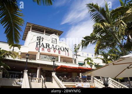 Einkaufszentrum CocoWalk in Coconut Grove, Miami, Florida, USA Stockfoto