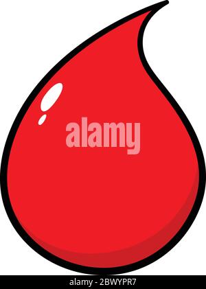 Blood Drop - EINE Cartoon-Illustration eines Blutstropfens. Stock Vektor