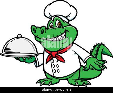 Cajun Chef - EINE Cartoon Illustration eines Cajun Chef. Stock Vektor