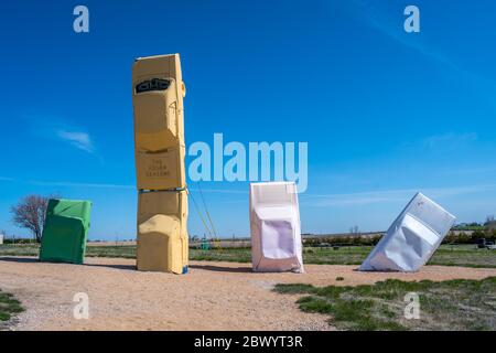 Alliance, NE, USA - 5. Mai 2019: Das Carhenge and Car Art Reserve Stockfoto