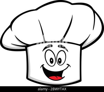 Kochmütze Maskottchen - EINE Cartoon Illustration eines Kochmütze Maskottchen. Stock Vektor
