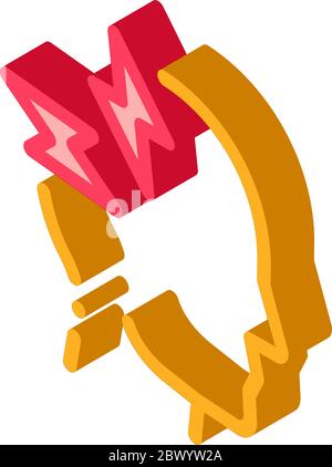 Kopfschmerzen Symbol Vektor Kontur Abbildung Stock Vektor