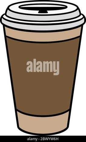 Kaffeesymbol: EINE Cartoon-Illustration eines Kaffeesymbols. Stock Vektor