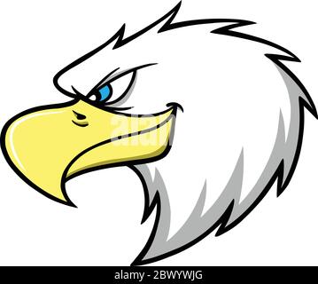 Adler-Maskottchen Kopf- eine Illustration eines Adler-Maskottchen Kopf. Stock Vektor