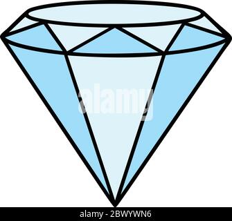 Diamond Icon - EINE Cartoon-Illustration einer Diamond Icon. Stock Vektor
