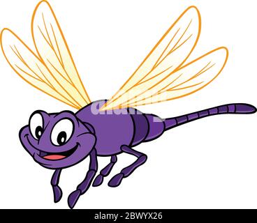 Dragonfly- EINE Cartoon Illustration einer Dragonfly. Stock Vektor