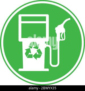 Symbol „Eco Fuel Pump“ – Abbildung eines Symbols für eine Eco Fuel Pump. Stock Vektor