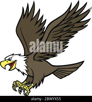 Adler-Maskottchen - eine Illustration eines Adler-Maskottchen. Stock Vektor