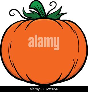Symbol für den Herbst-Kürbis – eine Illustration eines Symbols für den Herbst-Kürbis. Stock Vektor