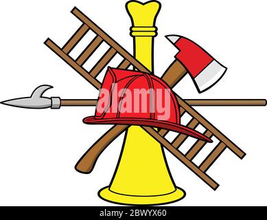 Feuerwehrmann Symbol - eine Illustration eines Feuerwehrmann Symbol. Stock Vektor