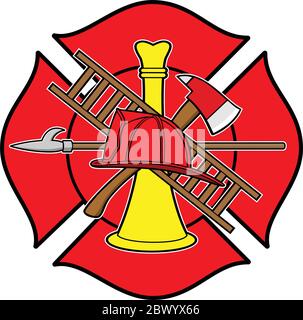 Firefighter Honor Badge - eine Illustration eines Firefighter Honor Badge. Stock Vektor