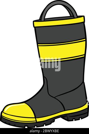 Feuerwehrboot – eine Illustration eines Feuerwehrbootes. Stock Vektor