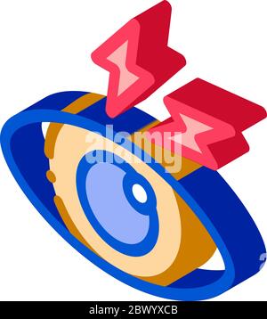 Auge Ache Symbol Vektor Kontur Abbildung Stock Vektor