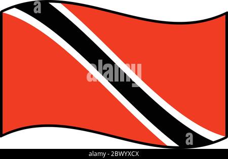 Flagge von Trinidad und Tobago - eine Illustration der Flagge von Trinidad und Tobago. Stock Vektor