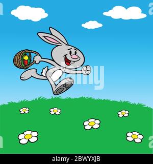 Osterhase - EINE Cartoon-Illustration des Osterhasen. Stock Vektor