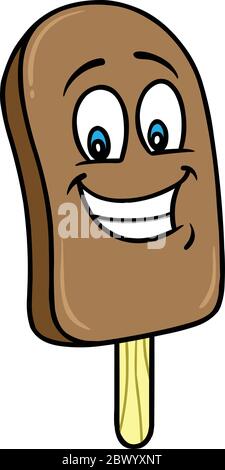 Fudge Pop - EINE Cartoon-Illustration von einem Fudge Pop. Stock Vektor