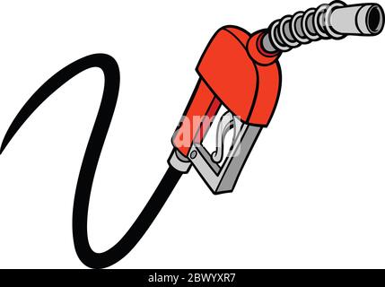 Gaspumpe – eine Abbildung einer Gaspumpe. Stock Vektor