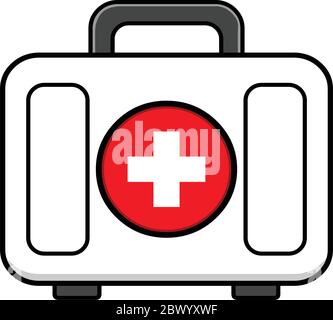 Erste-Hilfe-Set - eine Illustration eines erste-Hilfe-Kits. Stock Vektor