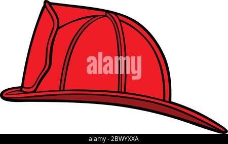 Feuerwehrhelm - eine Illustration eines Feuerwehrhelms. Stock Vektor