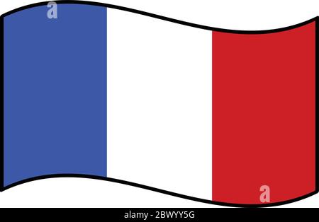 Flagge Frankreichs - eine Illustration der Flagge Frankreichs. Stock Vektor