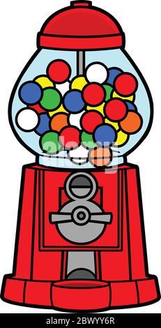 Gumball-Maschine - eine Illustration einer Gumball-Maschine. Stock Vektor