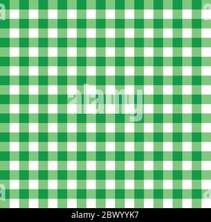 Green Gingham - eine Illustration eines Green Gingham Musters. Stock Vektor