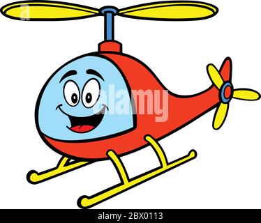 Helikopter Maskottchen - EINE Cartoon Illustration eines Helikopter Maskottchen. Stock Vektor