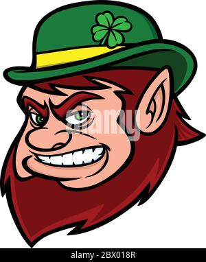 Lucky Kobold Maskottchen - EINE Cartoon Illustration eines Lucky Kobold Maskottchen. Stock Vektor