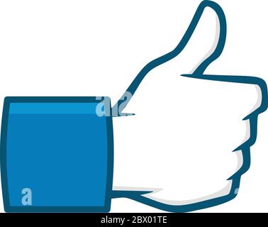 Like US Social Media Icon – eine Illustration eines Like US Social Media Icon. Stock Vektor