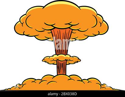 Pilzwolke - eine Illustration einer Pilzwolke. Stock Vektor