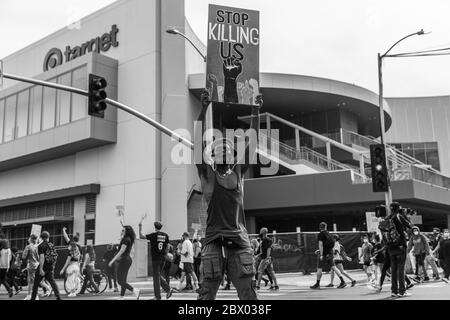 Black Lives Matter Protest - Hollywood, Los Angeles, Kalifornien - 2020 Stockfoto