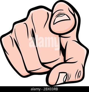 Zeigefinger: Eine Illustration eines Zeigefinger. Stock Vektor