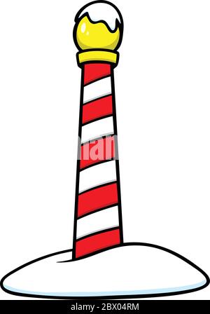 Santa Pole - eine Illustration eines Santa Pole. Stock Vektor