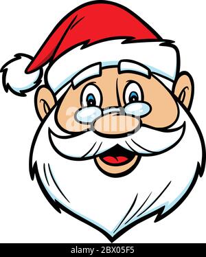 Santa Icon - EINE Cartoon Illustration einer Santa Ikone. Stock Vektor