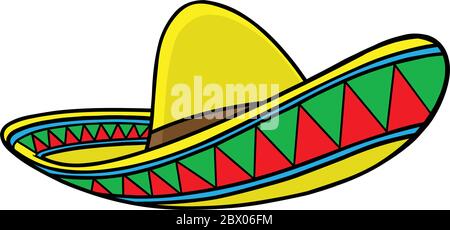 Sombrero - EINE Cartoon-Illustration eines Sombrero. Stock Vektor