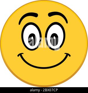 Smiley Emoticon - EINE Cartoon-Illustration eines Smiley Emoticon. Stock Vektor