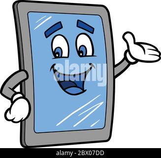 Tablet-freundlich - EINE Cartoon-Illustration eines Tablet-freundlich Symbol. Stock Vektor