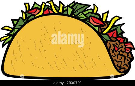Taco Icon - eine Illustration einer Taco Ikone. Stock Vektor
