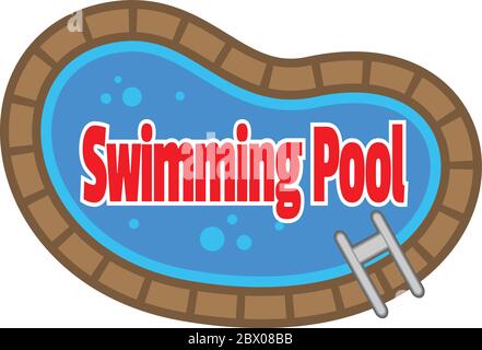 Swimming Pool Zeichen - eine Illustration eines Swimming Pool Zeichen. Stock Vektor